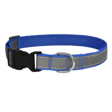 Tappi - Ошейник для собак со светоотражающей лентой "Юнлан", синий, 30-50см