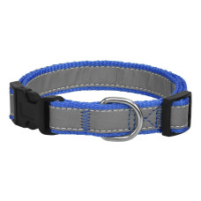 Tappi - Ошейник для собак со светоотражающей лентой "Панакс", синий, 40-63см