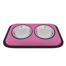 Tappi - Двойная миска для кошек "Каму", розовая, 270мл
