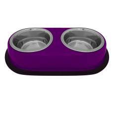 Tappi - Двойная миска с нескользящим покрытием, фиолетовая "Лахар", 400мл