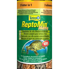 Tetra reptomin menu корм для водных черепах (Гранулы, креветки, криль) 250 мл