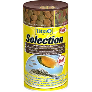 selection корм для всех видов рыб "4 вида" хлопья/чипсы/гранулы 100 мл