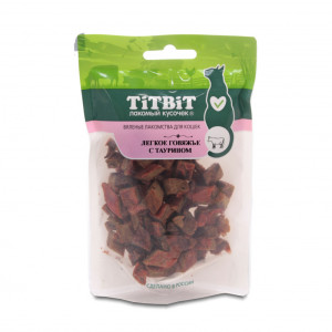 TiTBiT - Вяленые лакомства легкое говяжье с таурином для кошек