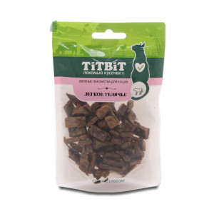 TiTBiT - Вяленые лакомства легкое телячье для кошек