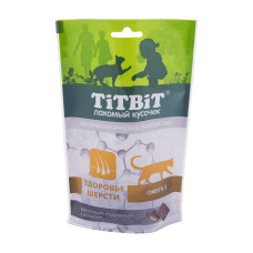 TiTBiT - Хрустящие подушечки для кошек с лососем для здоровья шерсти