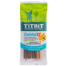 TiTBiT - Жевательный снек dental+ снек с мясом кролика для собак мини-пород (для мелких пород)