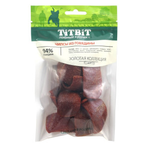 TiTBiT - Чипсы из говядины для собак, золотая коллекция