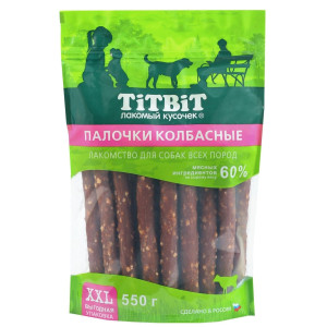 TiTBiT - Выгодная упаковка XXL, Палочки колбасные для собак всех пород