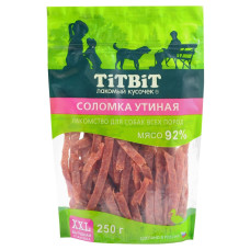 TiTBiT - Выгодная упаковка XXL, Соломка утиная для собак всех пород