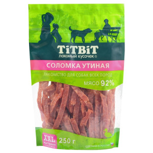 TiTBiT - Выгодная упаковка XXL, Соломка утиная для собак всех пород