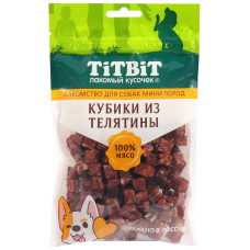 TiTBiT - Корм для собак мини пород Кубики из телятины