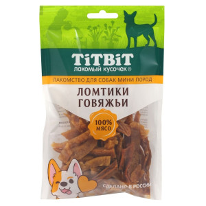 TiTBiT - Корм для собак мини пород Ломтики говяжьи