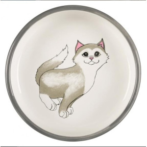 Trixie - Миска для кошек  0,3л/ф 15см, серый