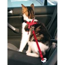 Trixie - Автомобильный ремень безопасности со шлейкой для кошки 20-50 см.
