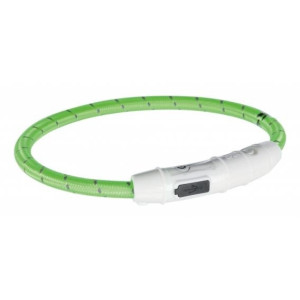 Trixie - Мигающий ошейник USB, XS–S: 35 см, нейлон, зелёный 12700