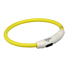 Trixie - Мигающее кольцо для собак USB, L–XL: 65 см/ф 7 мм, нейлон, жёлтый 
