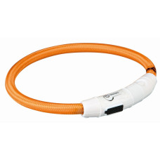 Trixie - Мигающее кольцо для собак USB, M–L: 45 см/ф 7 мм, нейлон, оранжевый 