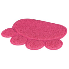 Trixie - Коврик под туалет в форме "Лапы", ПВХ, 40 × 30 см, розовый