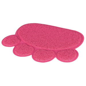 Trixie - Коврик под туалет в форме "Лапы", ПВХ, 40 × 30 см, розовый