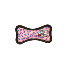 Tuffy - Супер-прочная игрушка для собак Кость, розовый леопард, прочность 8/10 (Jr Bone Pink Leopard)