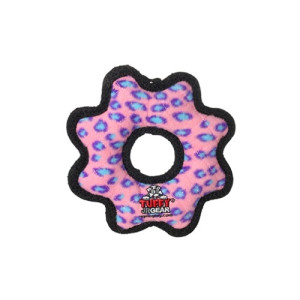 Tuffy - Супер прочная игрушка для собак Шестеренка малая, розовый леопард, прочность 8/10 (Jr Gear Ring Pink Leopard) T-JR-GR-PL