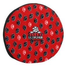 Tuffy - Супер прочная игрушка для собак Диск, красный, прочность 8/10 (Ultimate Flyer Red Paw)