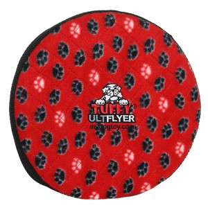 Tuffy - Супер прочная игрушка для собак Диск, красный, прочность 8/10 (Ultimate Flyer Red Paw) T-U-FL-RP