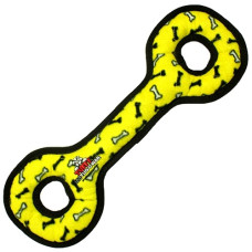 Tuffy - Супер прочная игрушка для собак Буксир для перетягивания с  кольцами, желтый, прочность 9/10 (Ultimate Tug-O-War Yellow Bone)