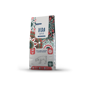 Vida Super - Корм для взрослых собак средних и крупных пород с ягненком, курицей и овощами