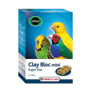VERSELE-LAGA минеральный блок для мелких птиц Orlux Clay Bloc mini с глиной 3х180 г
