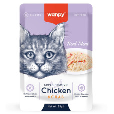 Wanpy - Пауч для кошек из курицы и краба