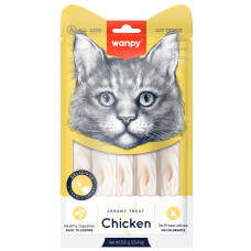 Wanpy - Лакомство для кошек "нежное пюре" из курицы 25 шт х14 г