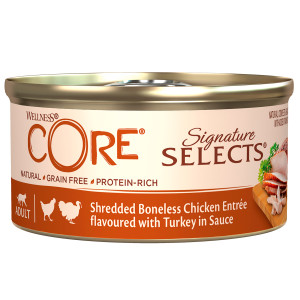 CORE SIGNATURE SELECTS консервы из курицы с индейкой в виде фарша в соусе для кошек