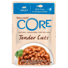 CORE - Паучи для кошек, из тунца в виде нарезки в соусе, tender cuts 