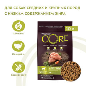 CORE - Корм для собак средних и крупных пород, со сниженным содержанием жира из индейки с курицей