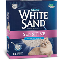 White Sand - Комкующийся наполнитель для чувствительных кошек, без запаха, коробка