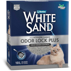 White Sand - Комкующийся наполнитель "С усиленной блокировкой запахов" с активированным углем, без запаха, коробка