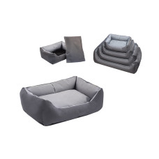 Yami-Yami - Лежак прямоугольный с подушкой №1, 55*40*18 серый