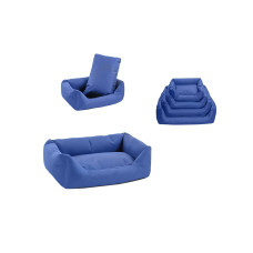 Yami-Yami - Лежак прямоугольный с подушкой №1, 55*40*18 тёмно-синий