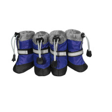 Yami-Yami - Обувь для собак утепленная (на меху) со светоотражающей полосой, василек,  XXL
