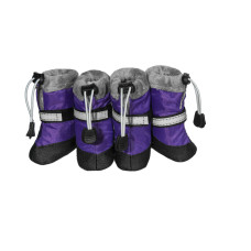 Yami-Yami - Обувь для собак утепленная (на меху) со светоотражающей полосой, фиолетовый,  L
