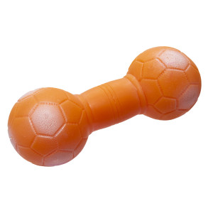 Yami-Yami - Игрушка для собак "Гантель футбольная малая", оранжевый, 14см
