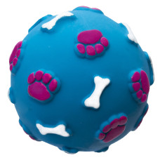 Yami-Yami - Игрушка для собак, "Мяч с лапками и косточками",голубой, 7см