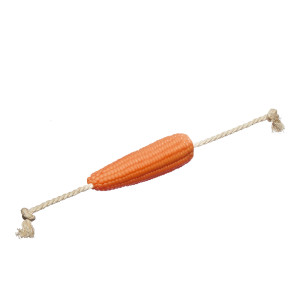 Игрушка для собак "Кукуруза на верёвке", 14,5см