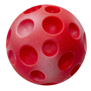 Игрушка для собак "Мяч-луна большая",красный, винил