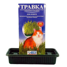 Агроветзащита - Травка для кошек (лоток с питательным субстратом) в красочной упаковке