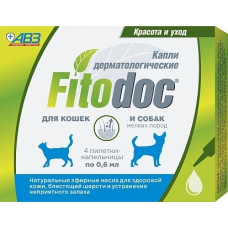 Агроветзащита - Капли дерматологические для мелких пород собак и кошек, 4 пипетки по 0,6 мл (Fitodoс)