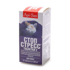 Апи-Сан - Стоп-Стресс Для Кошек, 15таб.