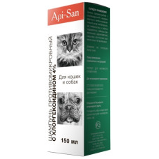 Апи-Сан - Шампунь для собак и кошек, противомикробный с хлоргексидином 4%