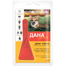 Апи-Сан - Дана Ультра - Капли для собак и щенков 5-10 кг  на холку, 1 пипетка 0,8 мл. 
